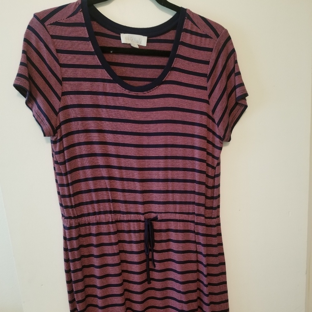 Midrise dress, drawstring waist